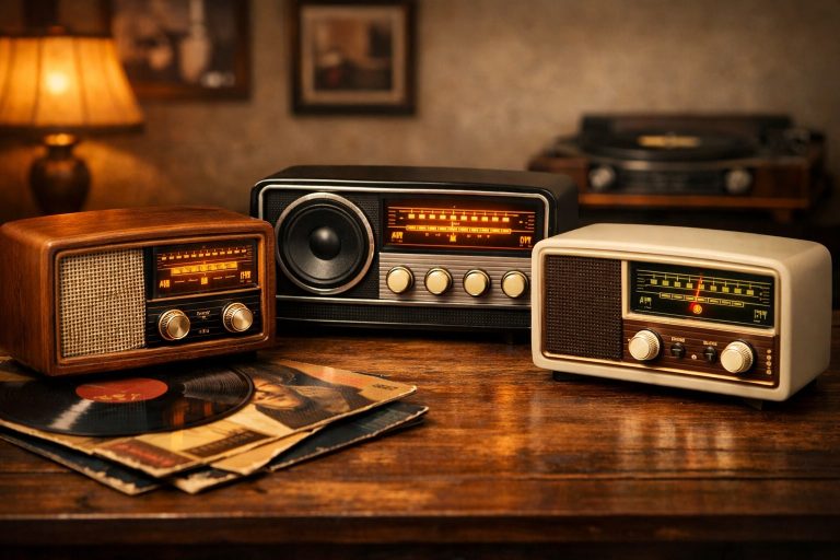 Głośniki retro – modele, które wyglądają jak stare radia.