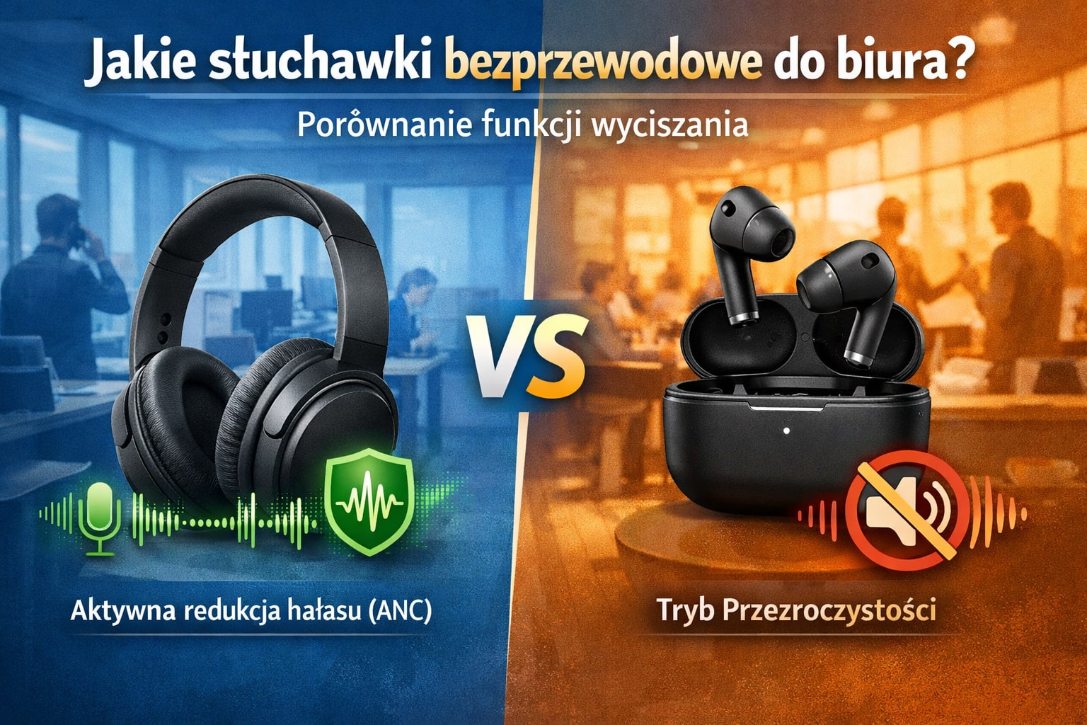 Jakie słuchawki bezprzewodowe do biura Porównanie funkcji wyciszania.