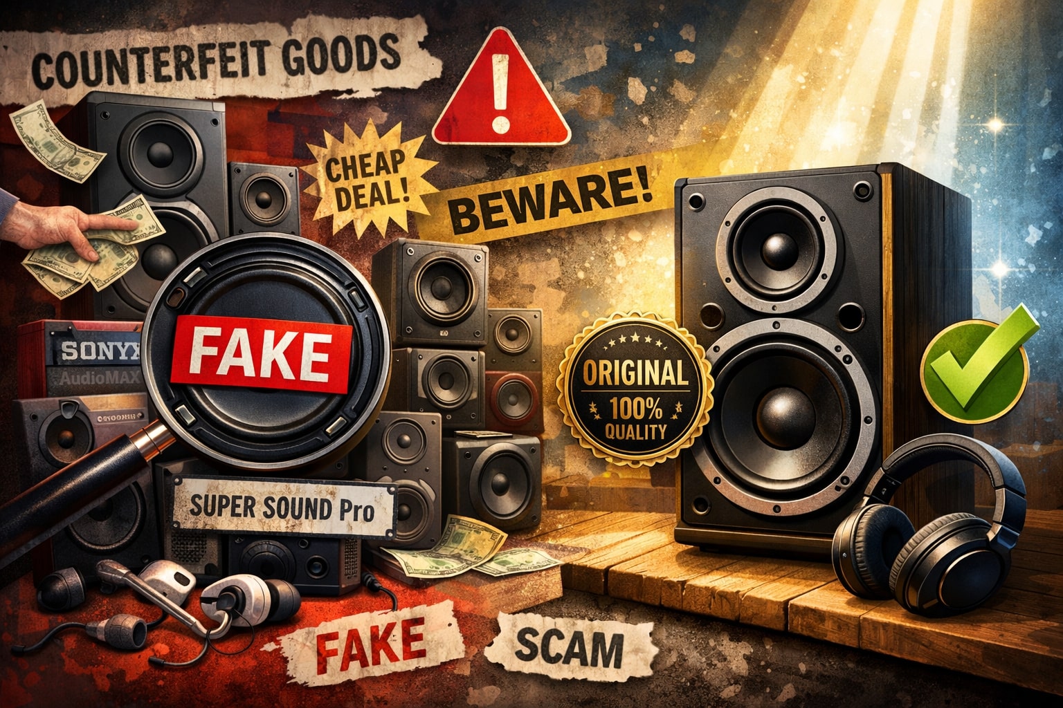 Podróbki głośników – jak nie dać się naciągnąć na tanią podróbę