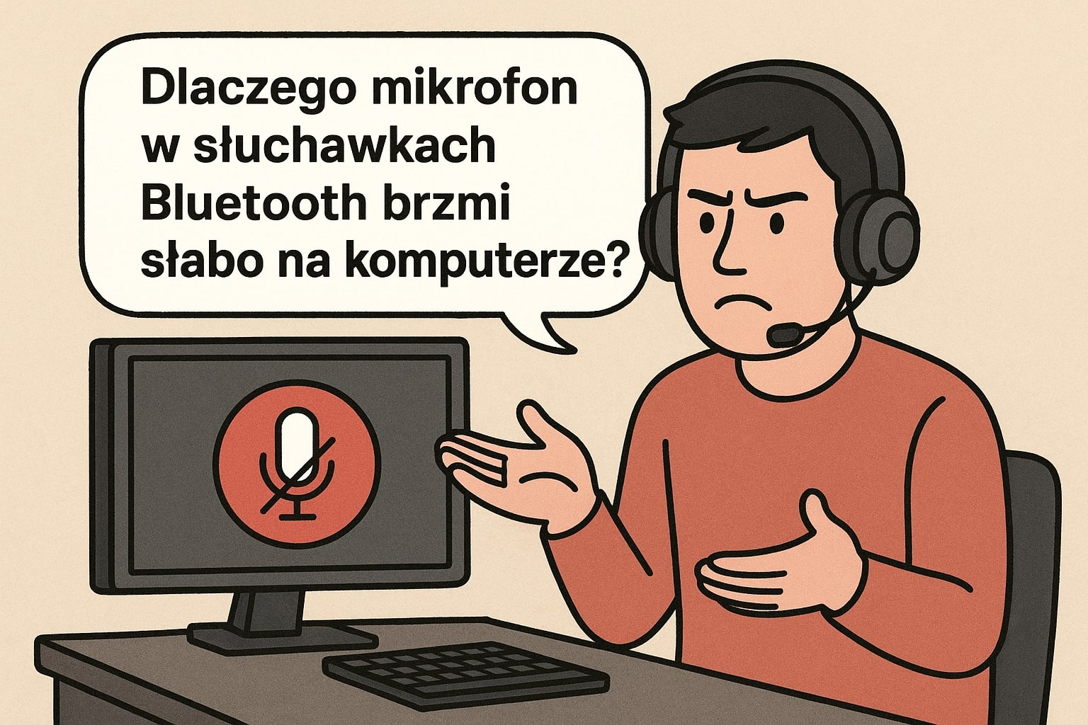Dlaczego mikrofon w słuchawkach Bluetooth brzmi słabo na komputerze