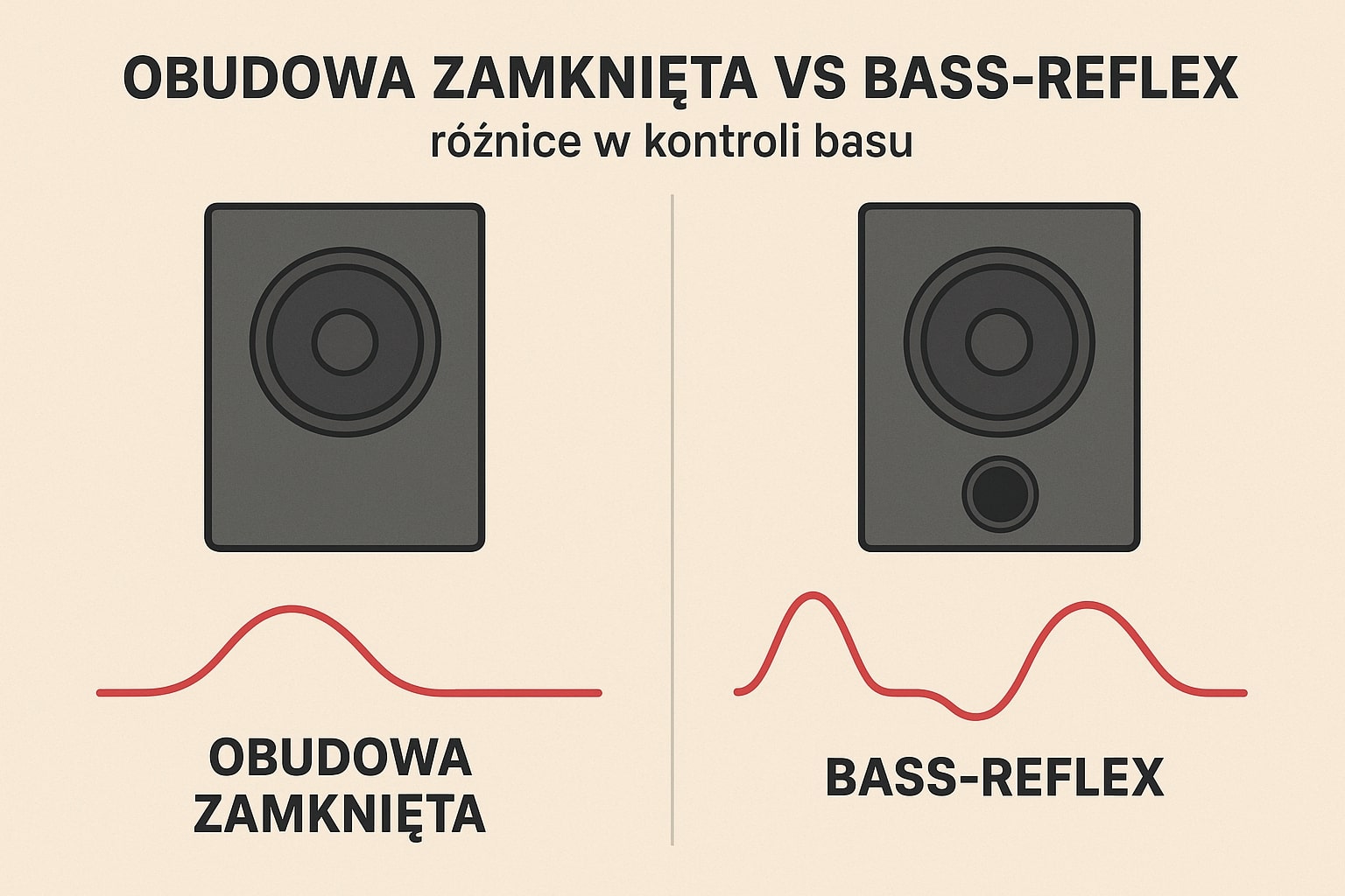 Obudowa zamknięta vs bass-reflex – różnice w kontroli basu